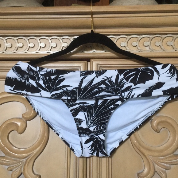 navy fold over bikini bottoms